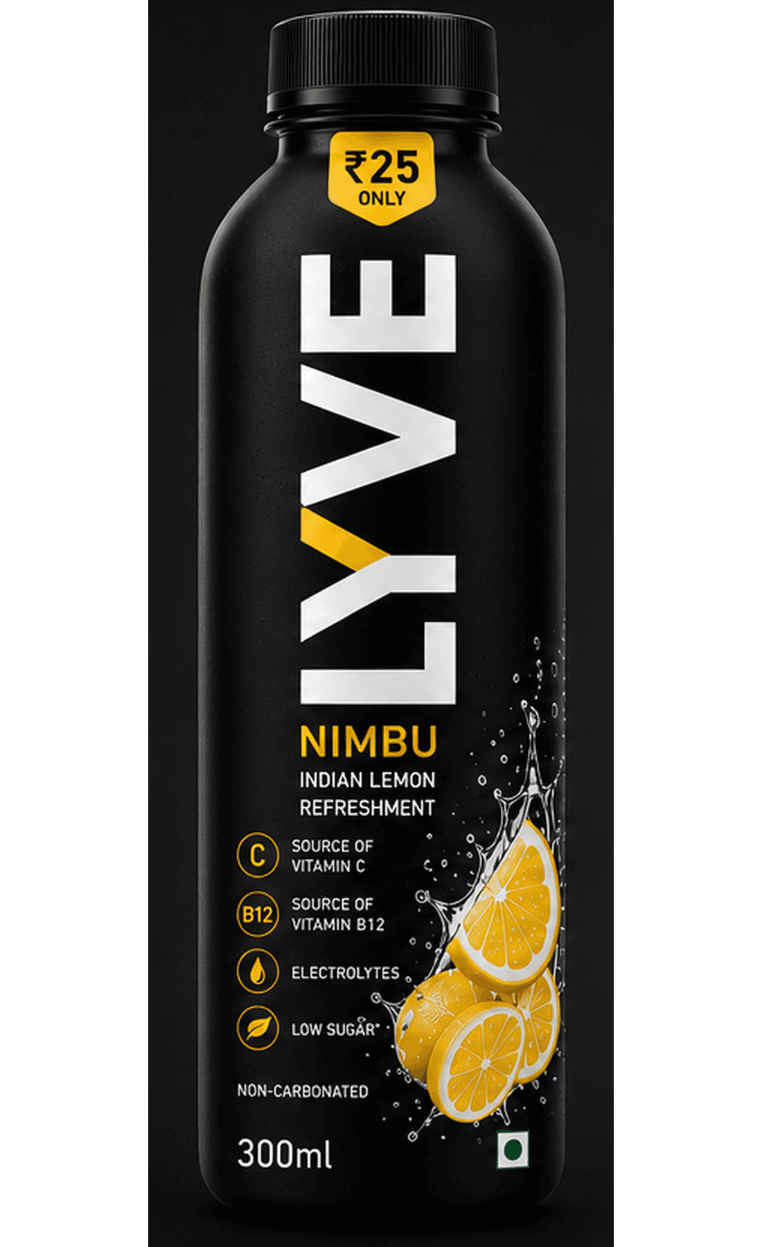 Approved LYVE 300ml premium Indian Nimbu refreshment bottle